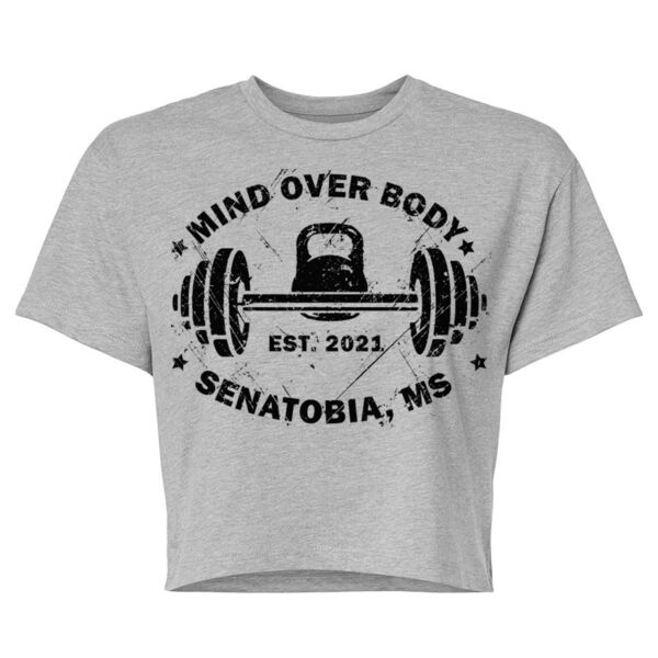 VINTAGE BARBELL & KETTLEBELL - WOMEN'S CROP T-SHIRT Thumbnail